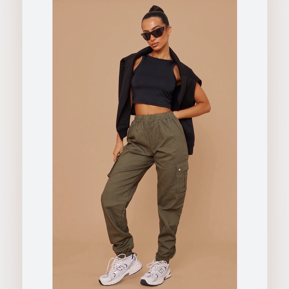 Pretty Little Thing Olive Green Joggers